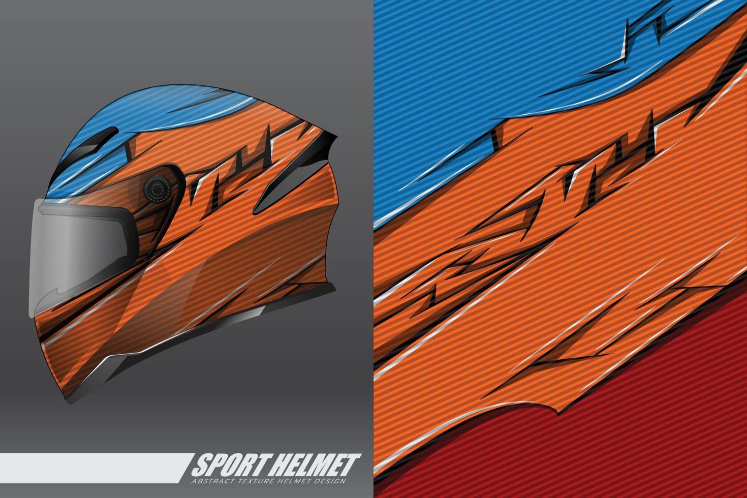 Sport helmet wrap decal and vinyl sticker design. vector