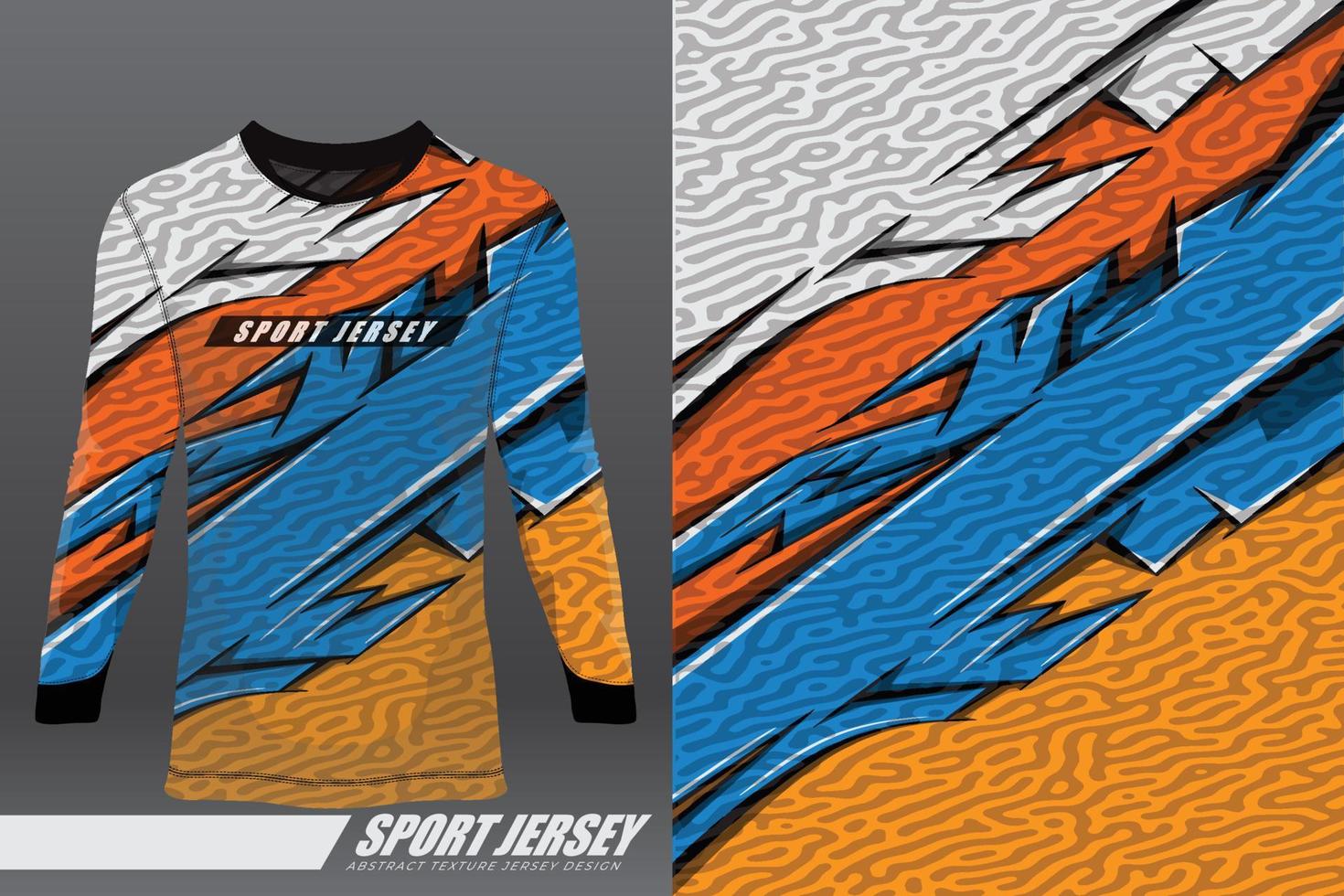 diseño deportivo de camiseta para carreras, jersey, ciclismo, fútbol, juegos, motocross vector