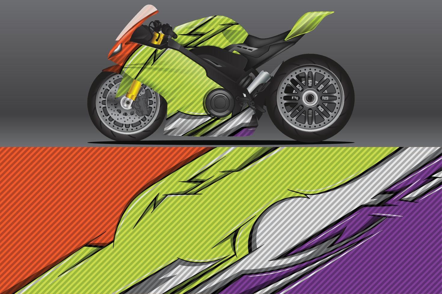 Abstract Motorcycle wrap decal and vinyl sticker design vector