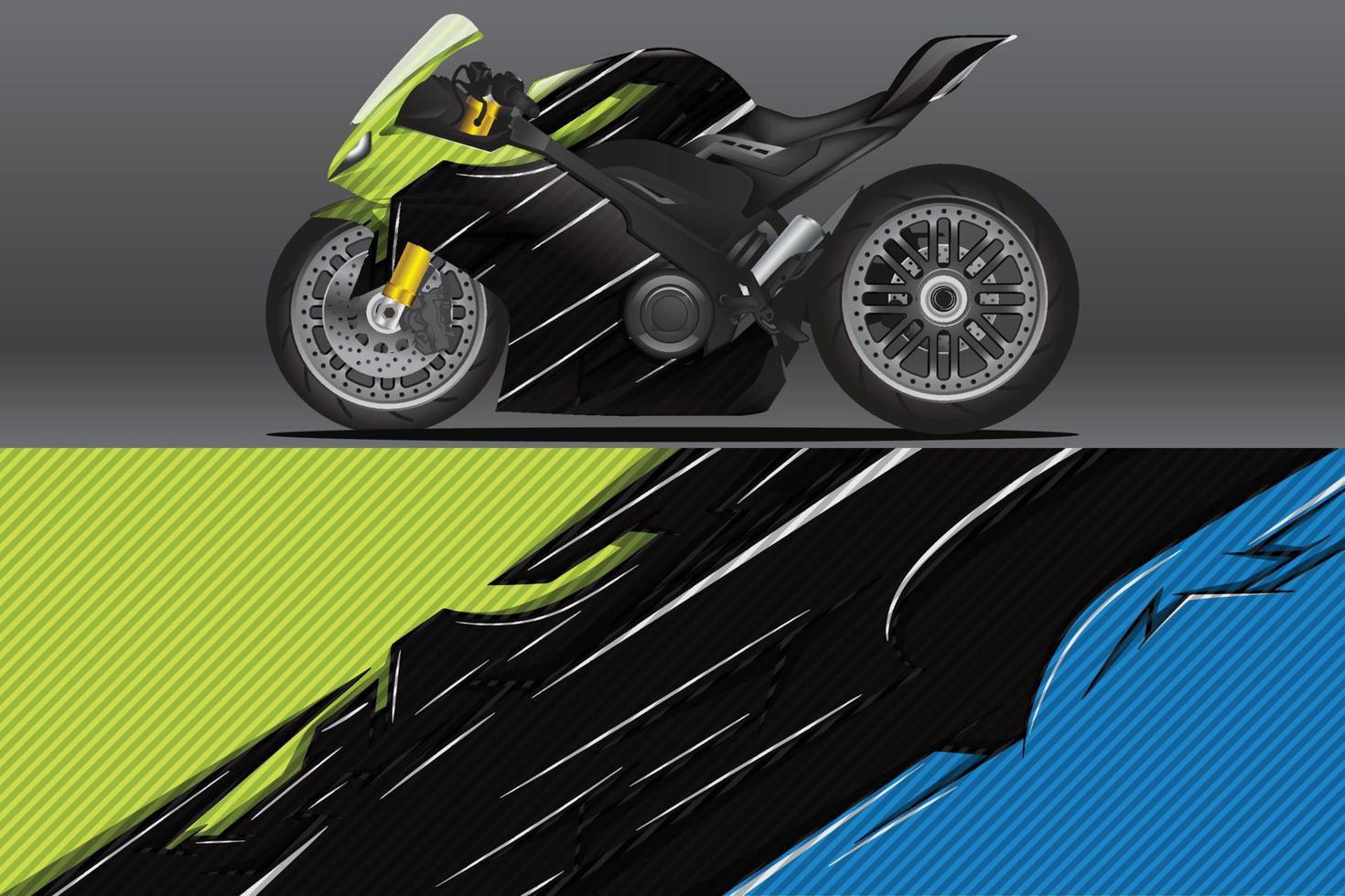 calcomanía de envoltura de motocicleta abstracta y diseño de calcomanía de vinilo vector