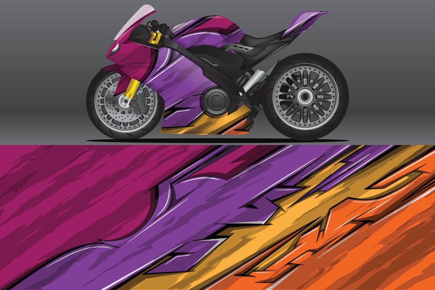 Abstract Motorcycle wrap decal and vinyl sticker design vector