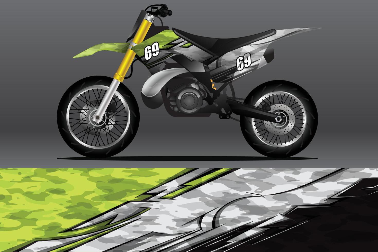 Abstract Motorcycle wrap decal and vinyl sticker design vector