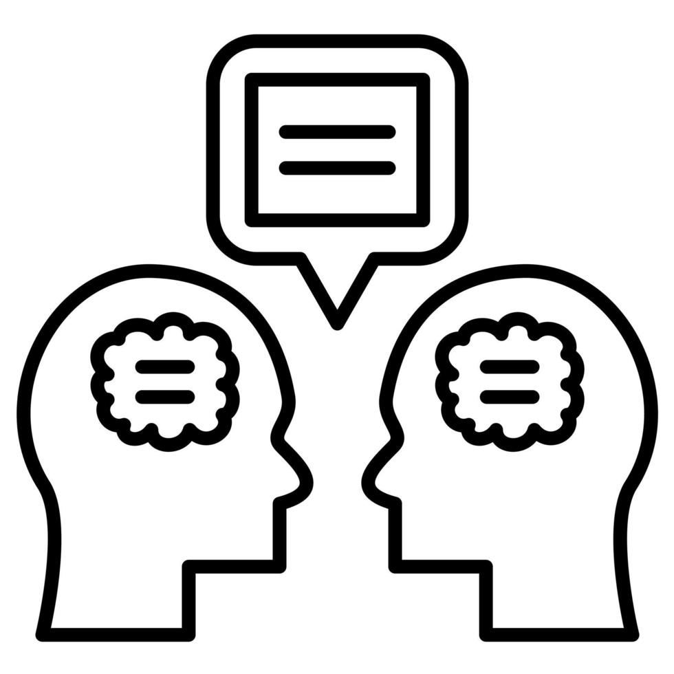 Discussion Line Icon vector