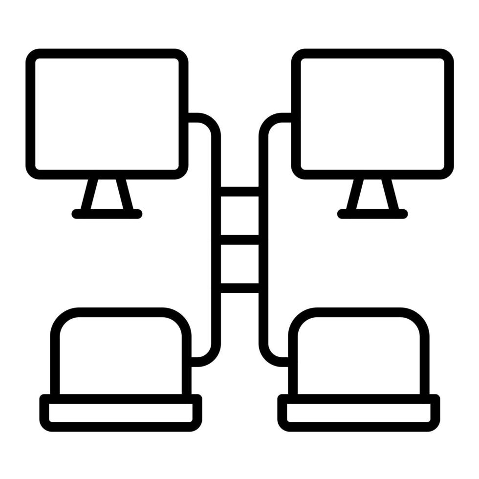 System Netowrk Line Icon vector
