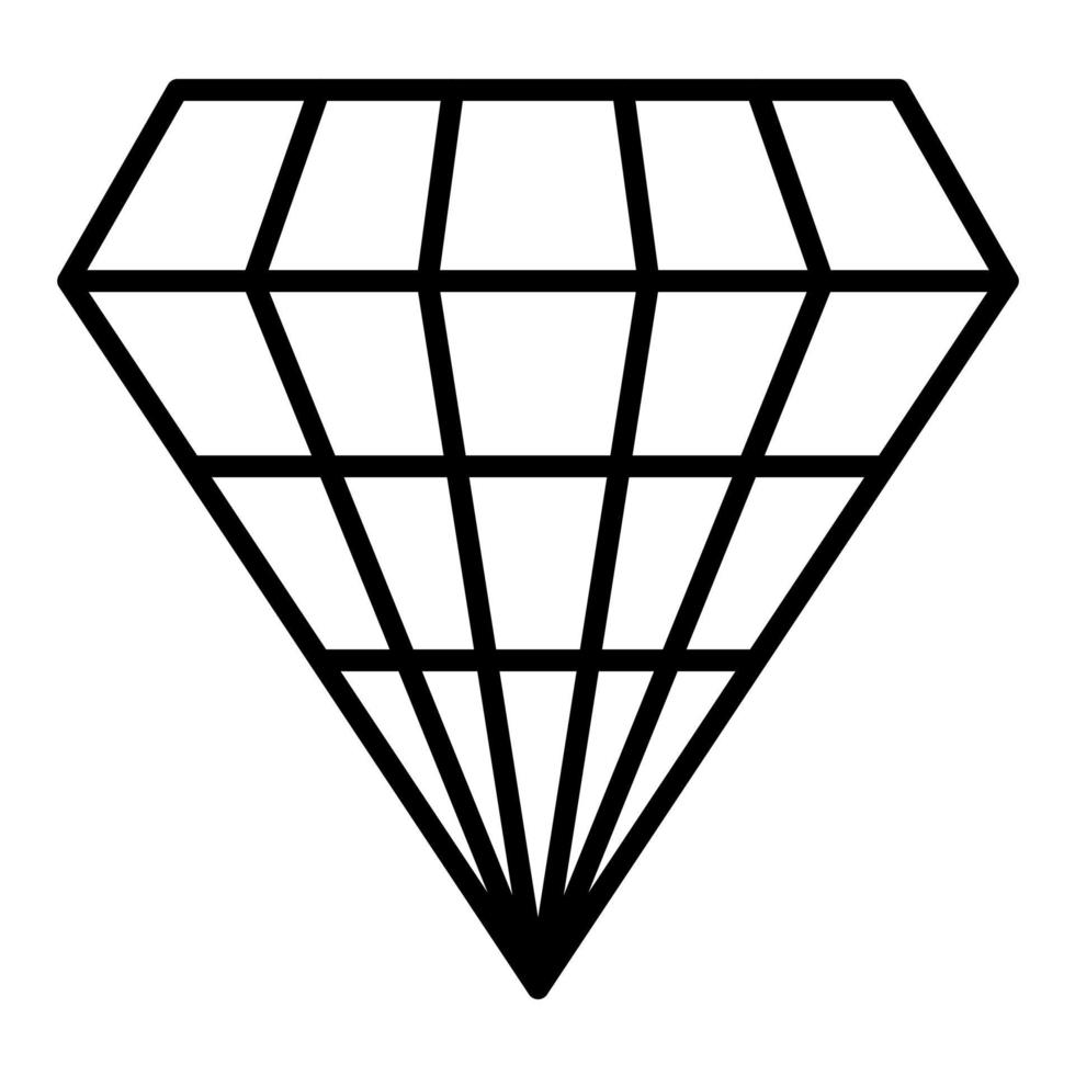 icono de línea de diamante vector