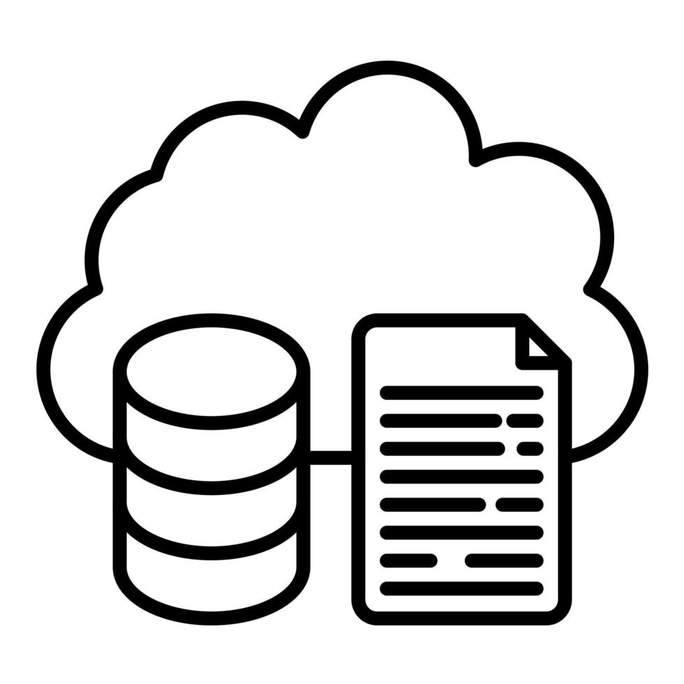 Cloud Storage Line Icon vector