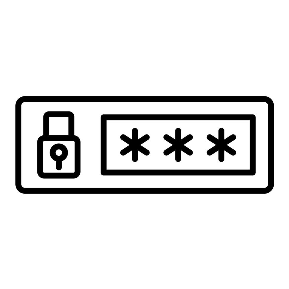 Password Field Line Icon vector