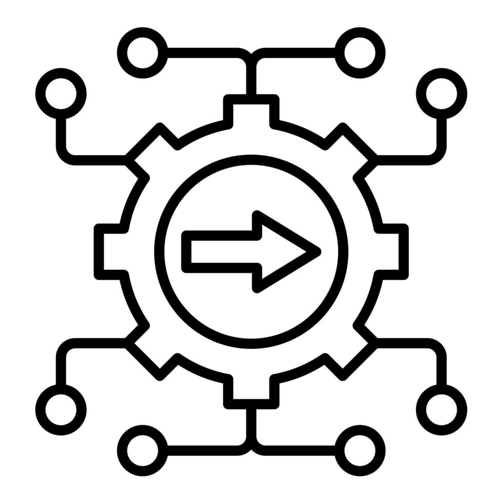 Integration Line Icon vector