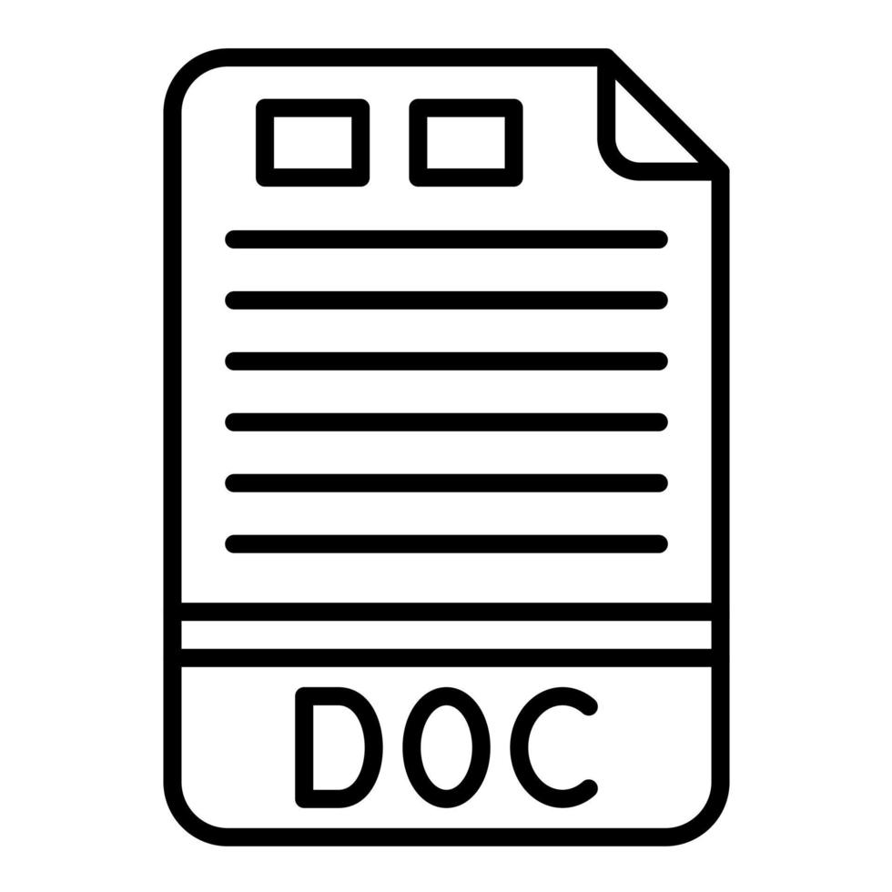 icono de línea de documento vector