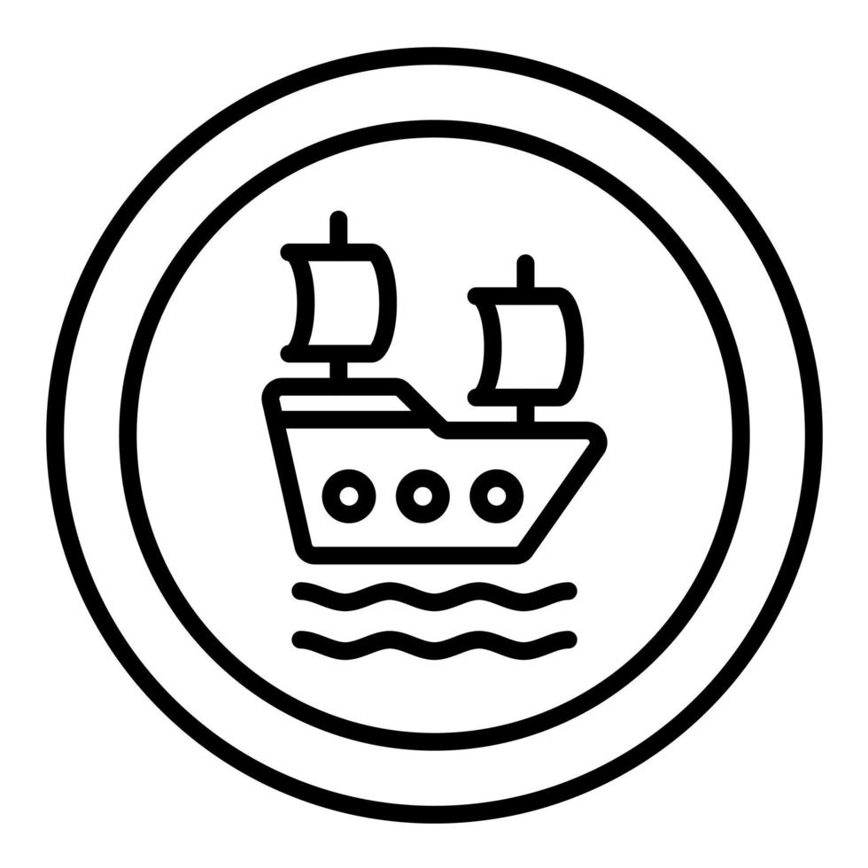 icono de línea de muelle vector