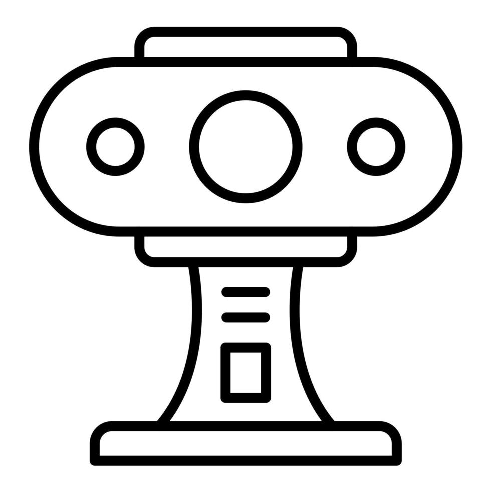 icono de línea de webcam vector