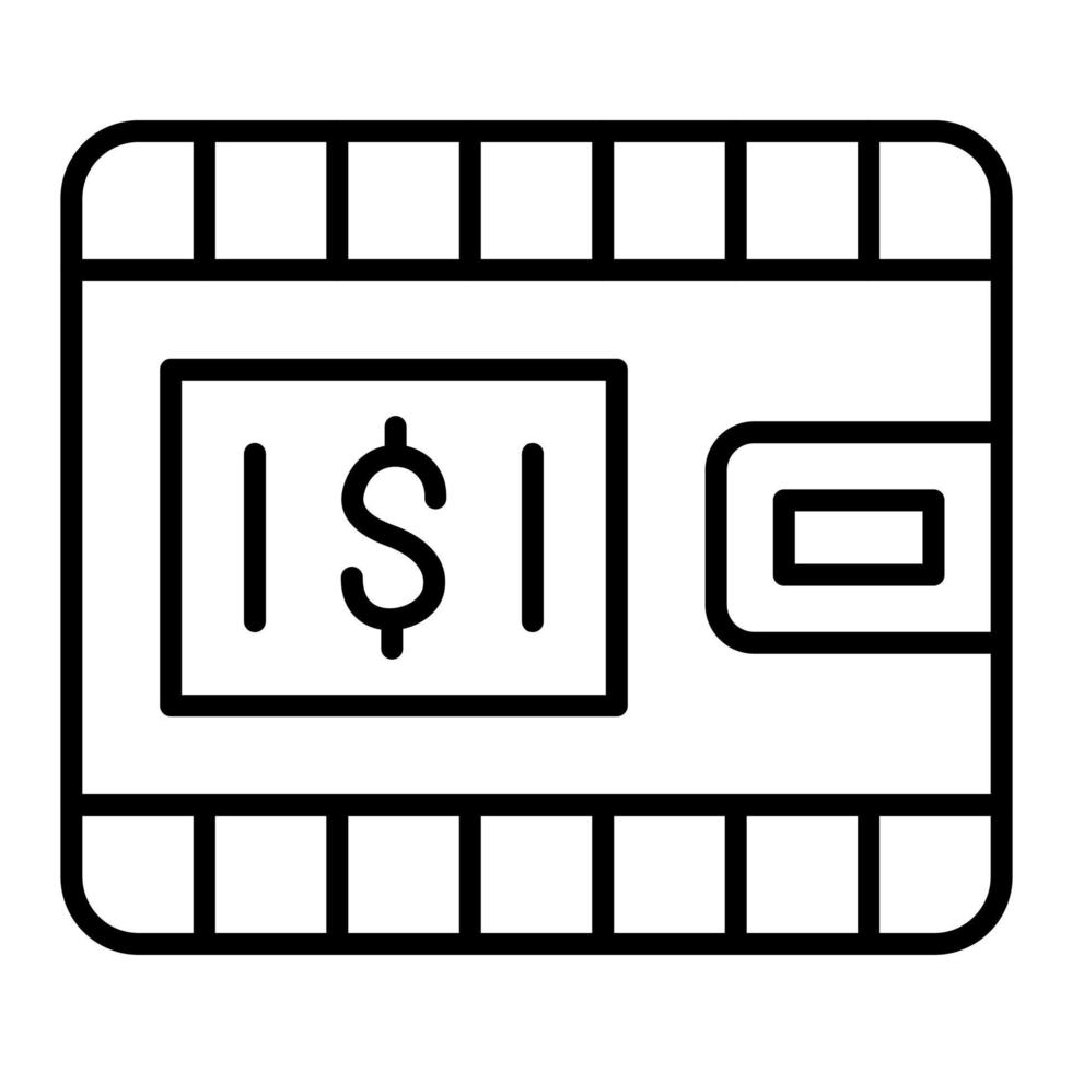 Wallet Line Icon vector