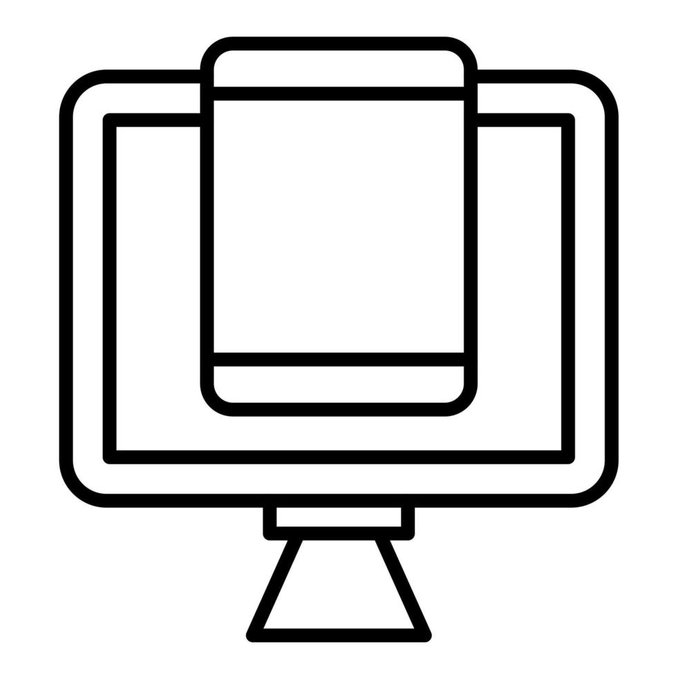 Responsive Design Line Icon vector