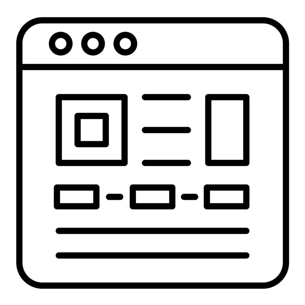 Page Layout Line Icon vector