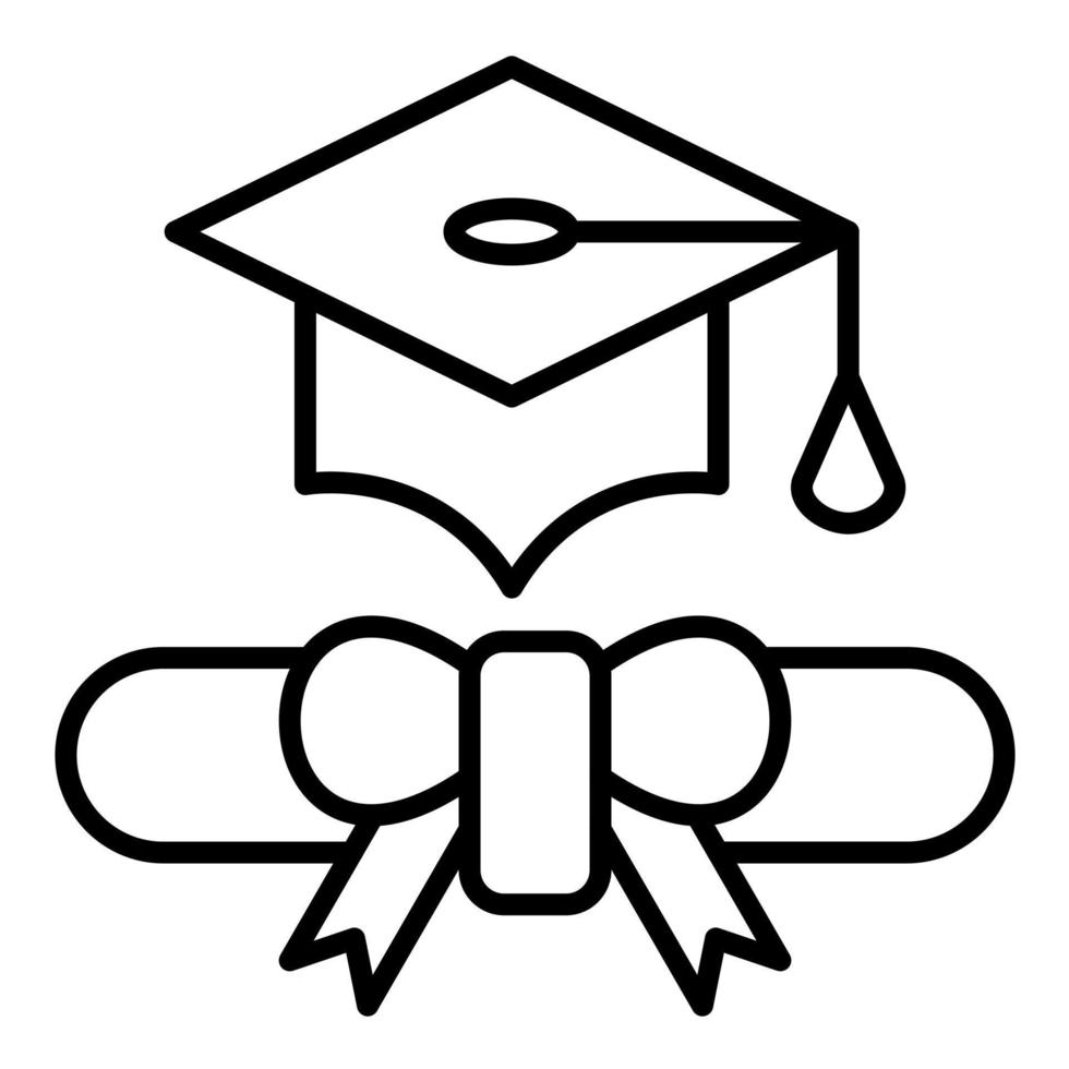 Scholarship Line Icon vector