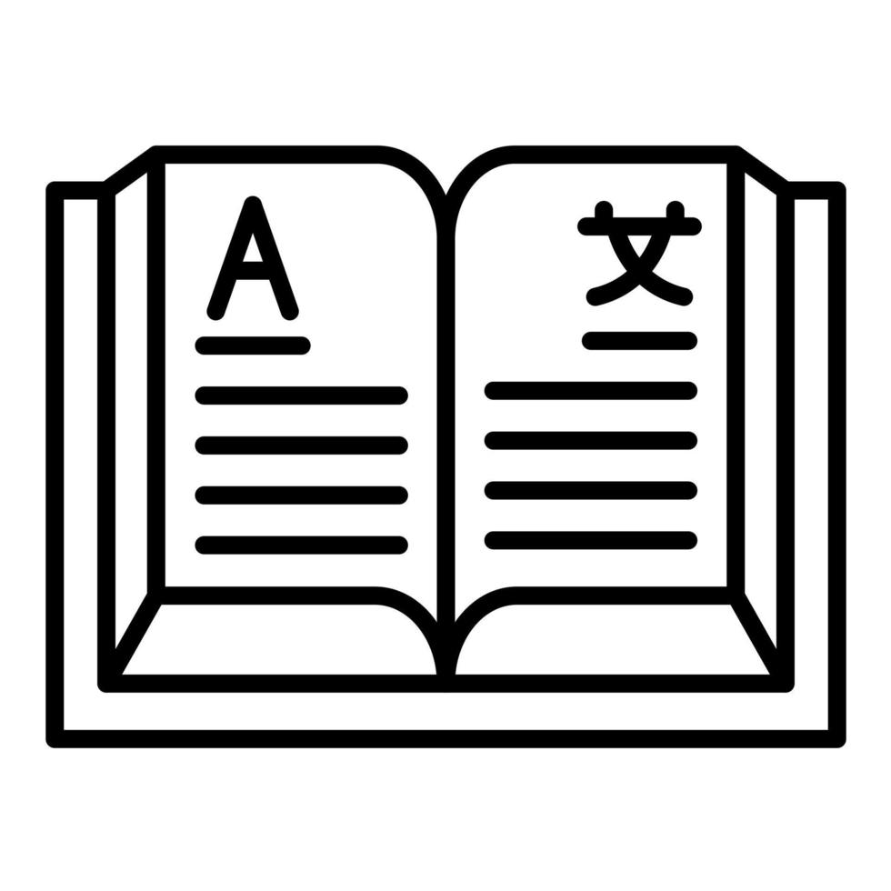 Language Learning Line Icon vector
