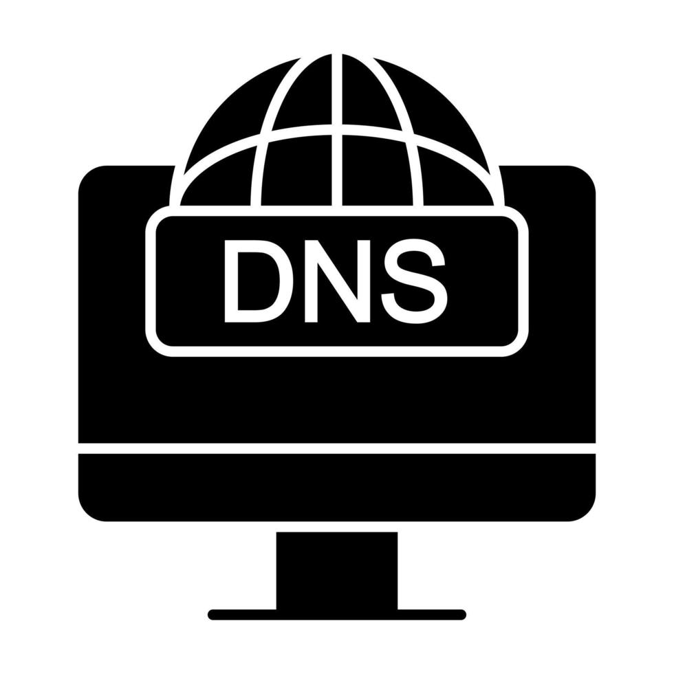 DNS Glyph Icon vector