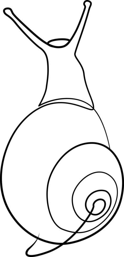 caracol mascota exótico de una sola línea vector