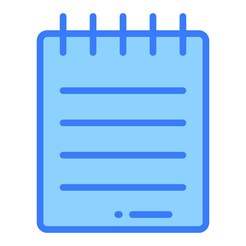 notepad vector flat icon, school and education icon