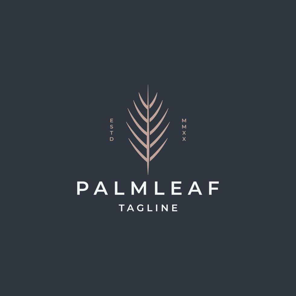 Palm leaf logo icon design template flat vector