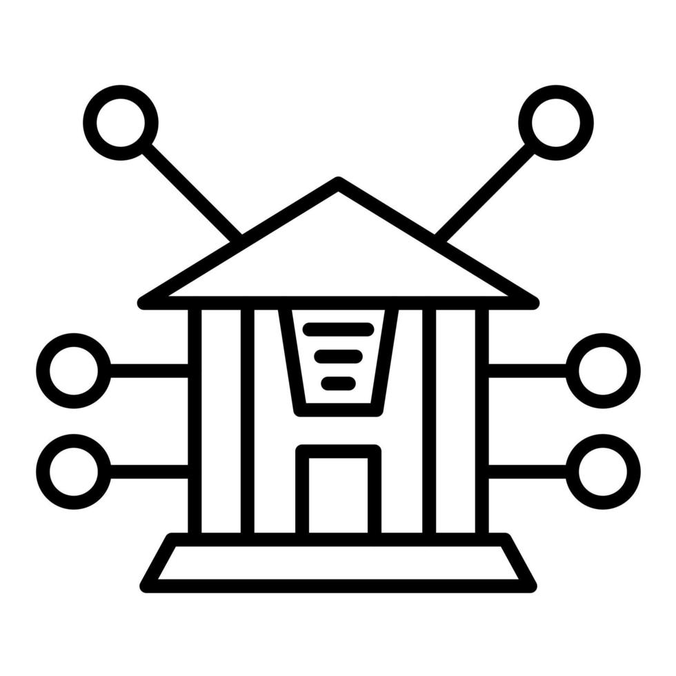 Banking Network Line Icon vector