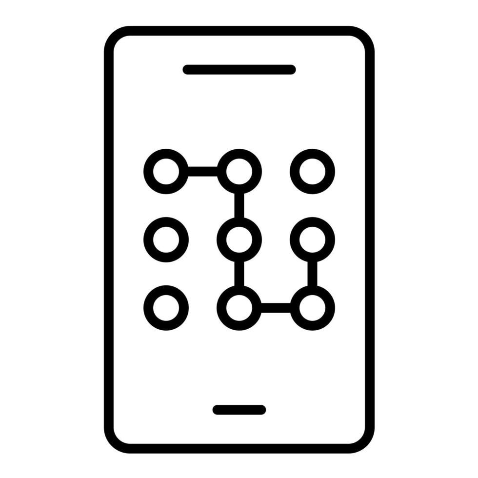 Pattern Lock Line Icon 8282540 Vector Art at Vecteezy