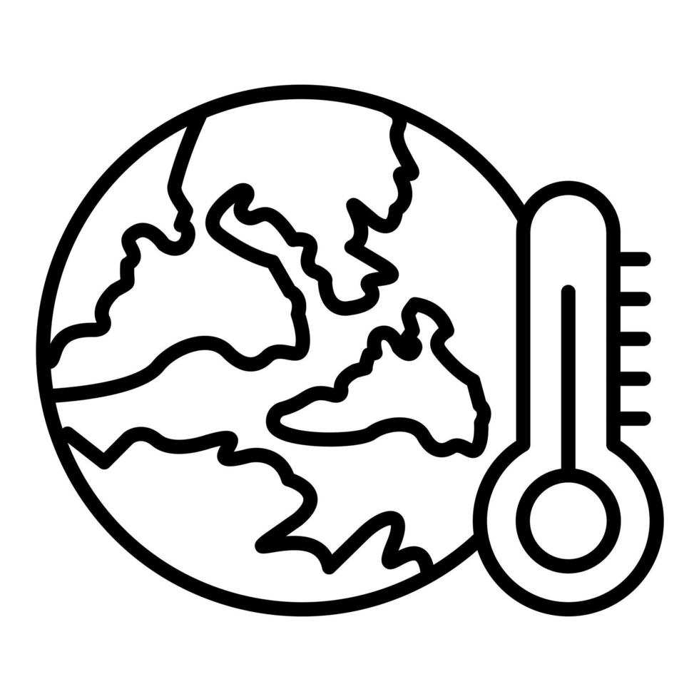 icono de línea de cambio climático vector