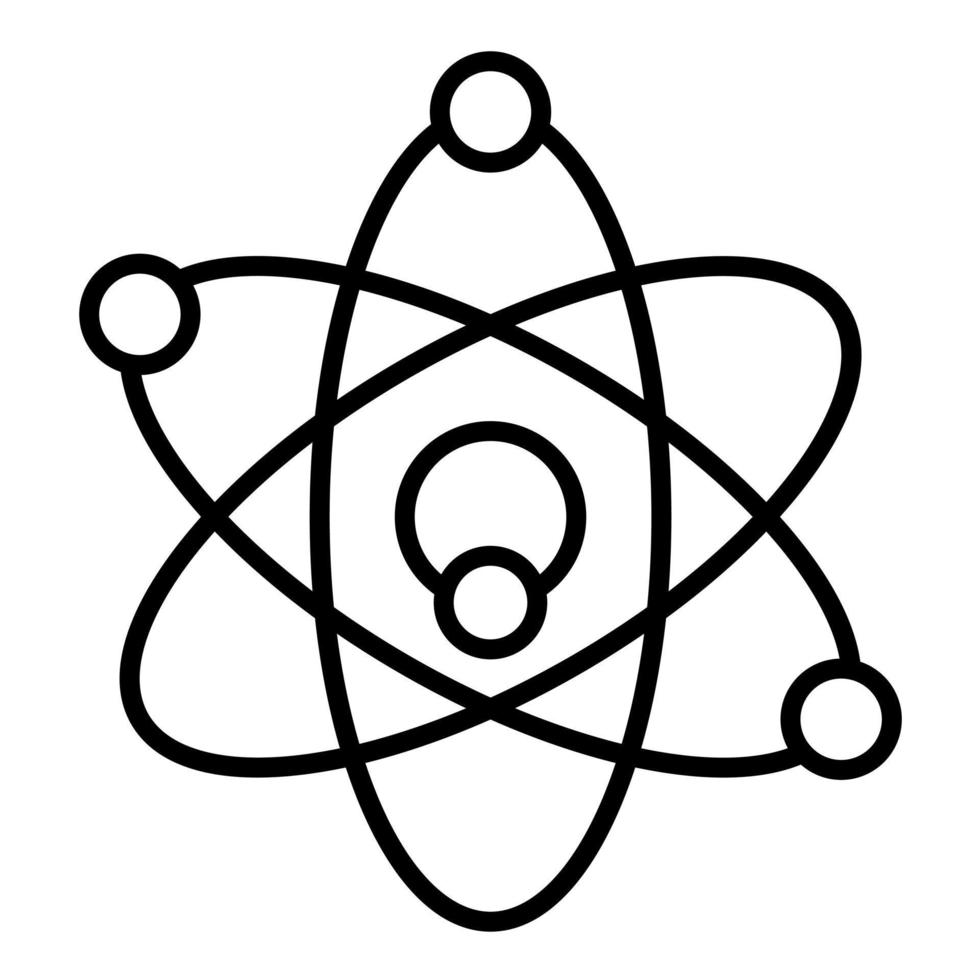 Atom Line Icon vector