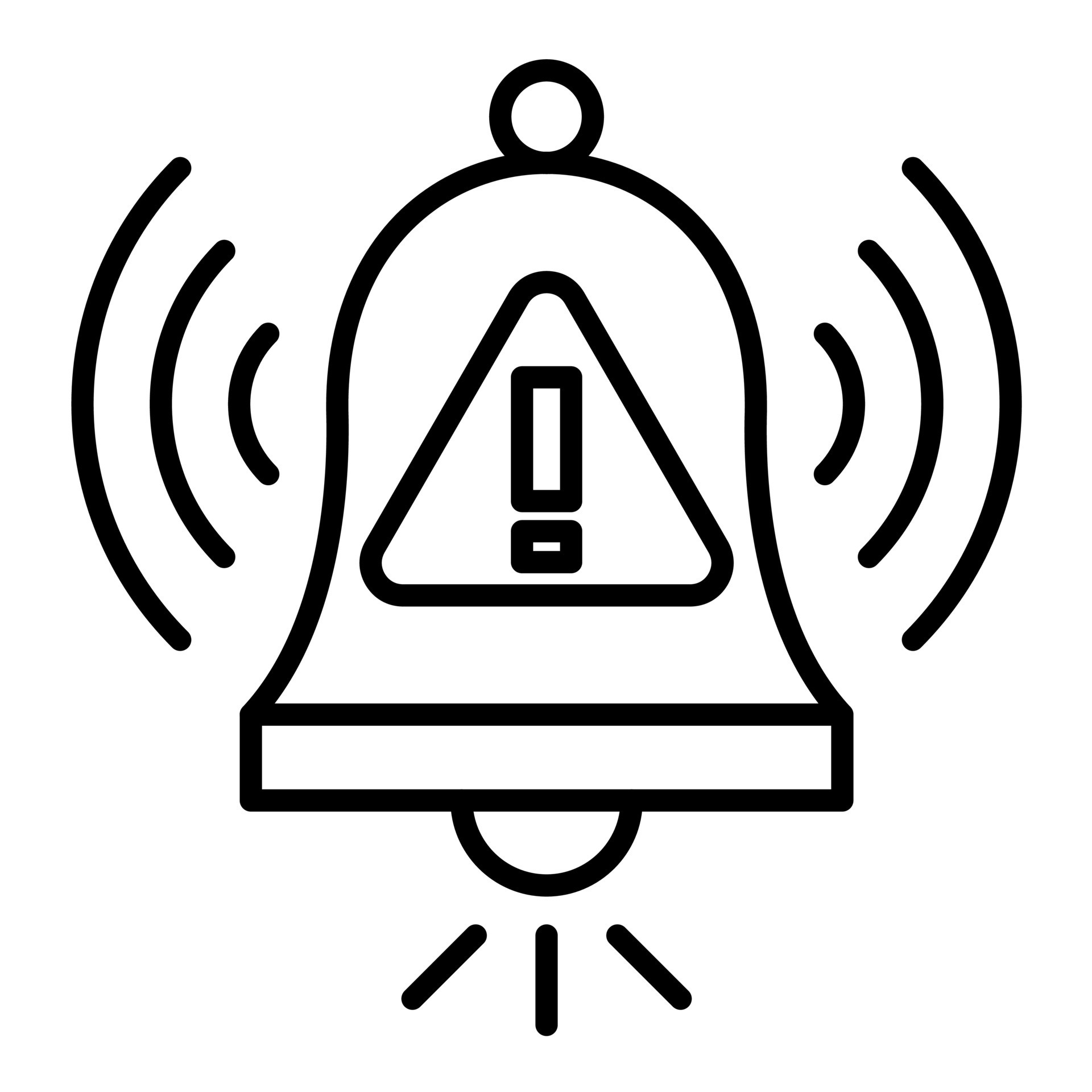 Warning Alarm Line Icon 8282624 Vector Art at Vecteezy