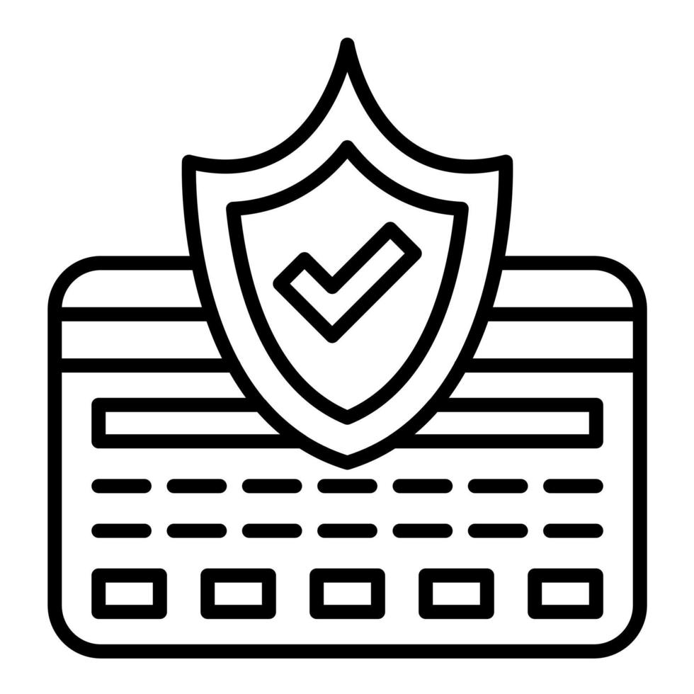 Secure Payment Line Icon vector