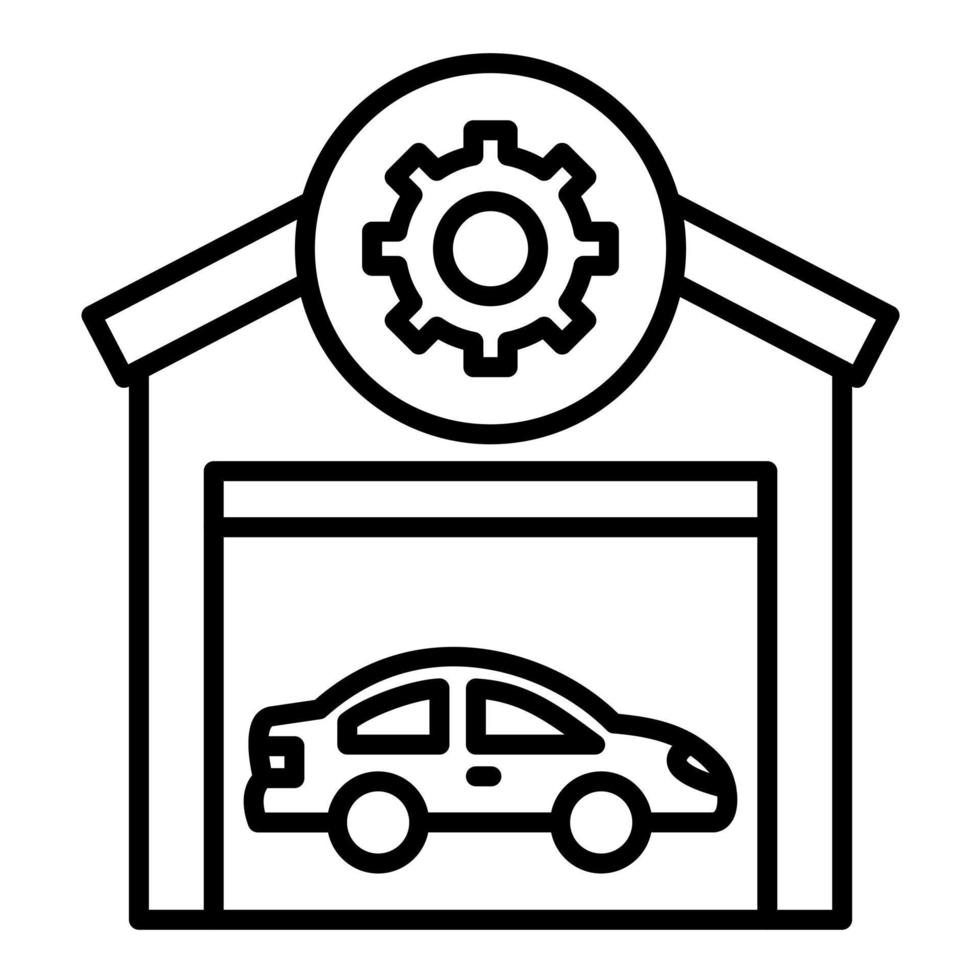 Service Station Line Icon vector