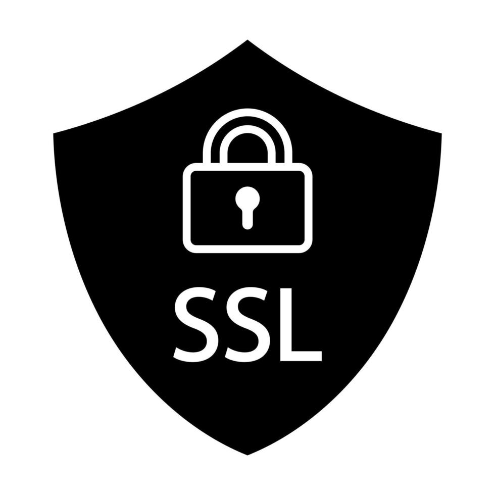 SSL Glyph Icon vector