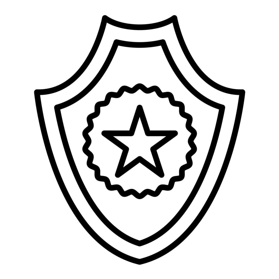 icono de línea de insignia vector