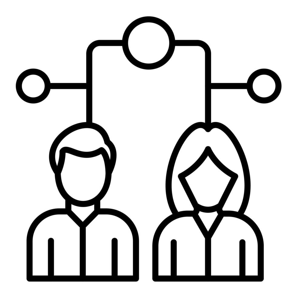 User Connection Line Icon vector