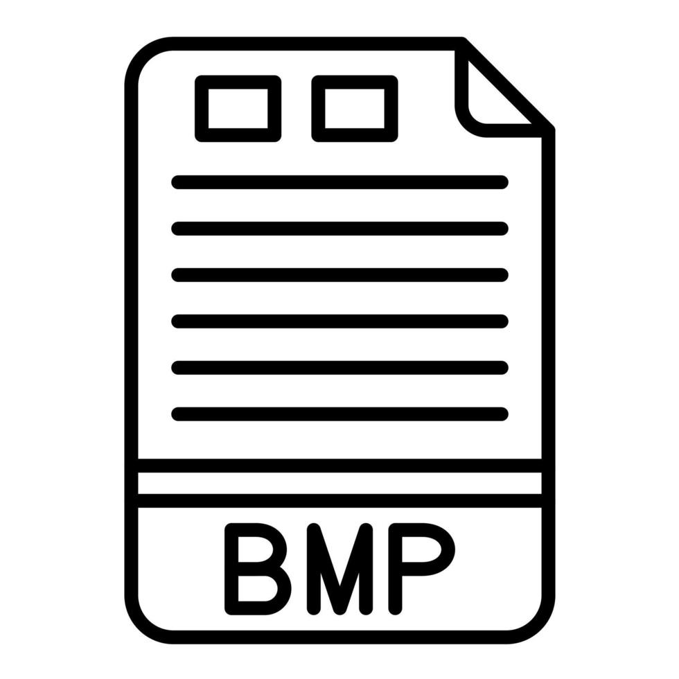 BMP Line Icon vector