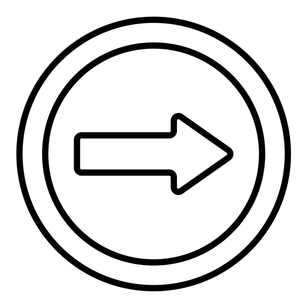 One Way Line Icon vector