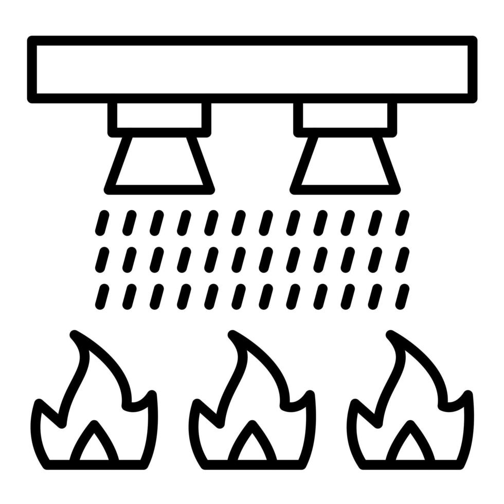 Sprinkler Line Icon vector