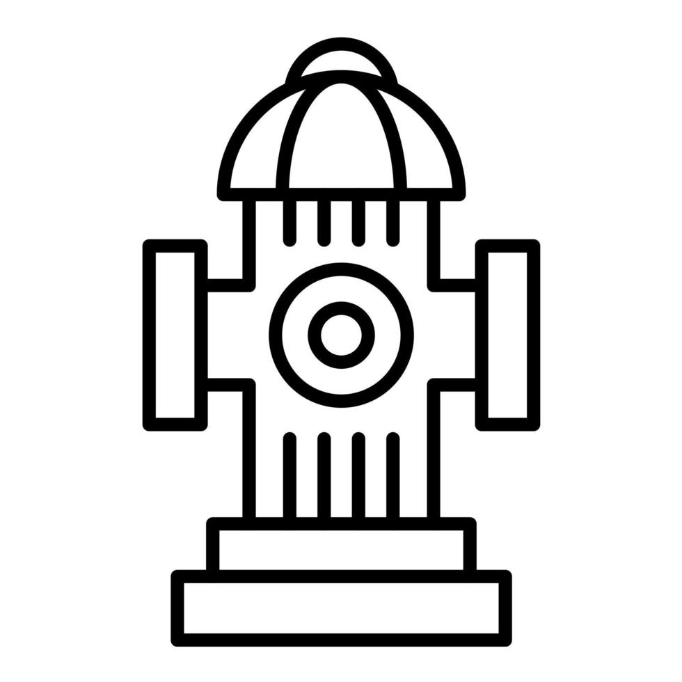 Fire Hydrant Line Icon vector