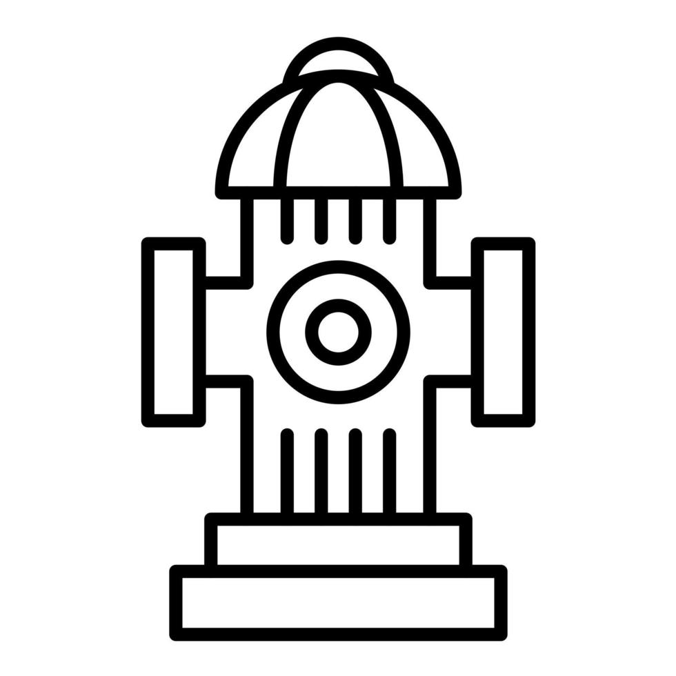 Fire Hydrant Line Icon vector