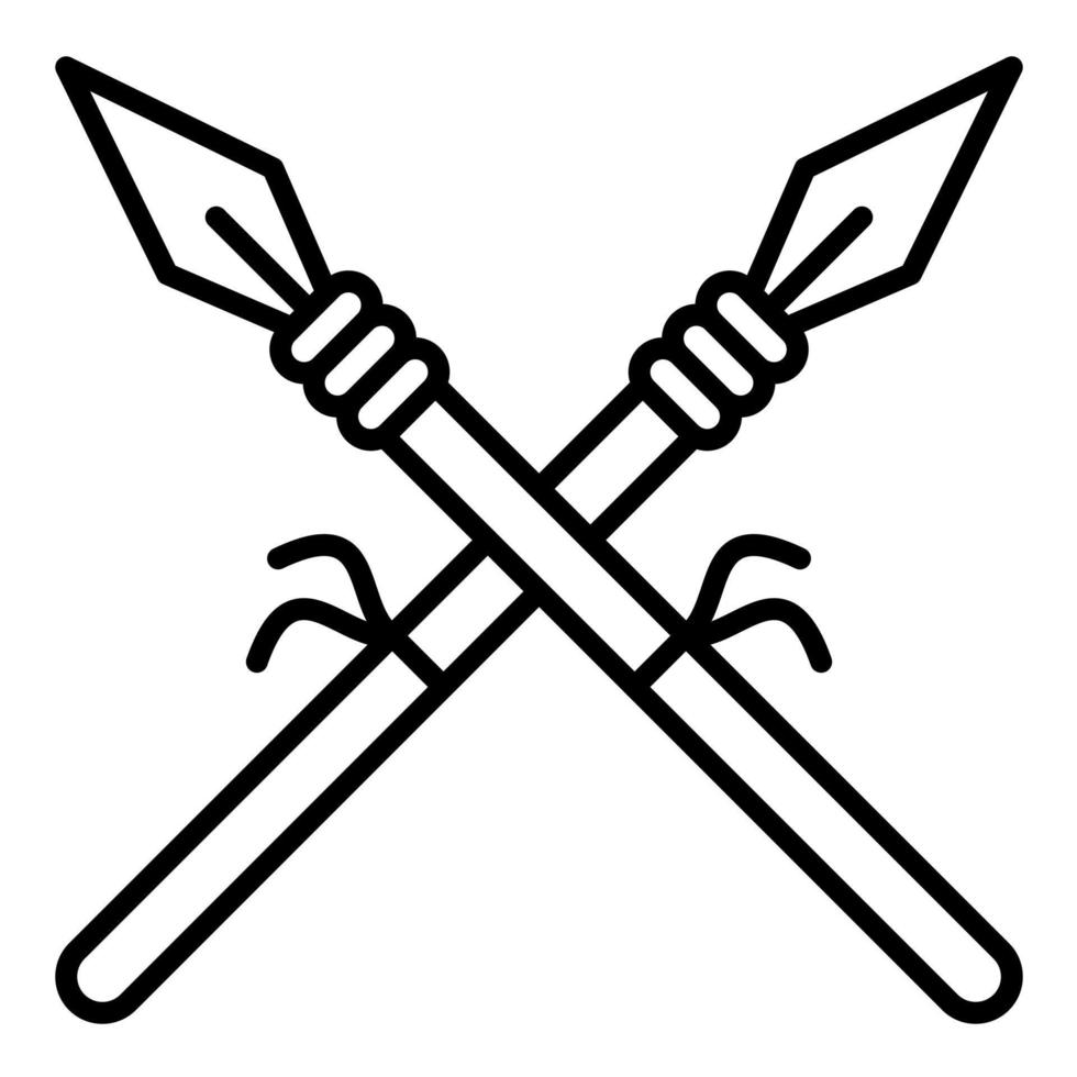Lance Line Icon vector