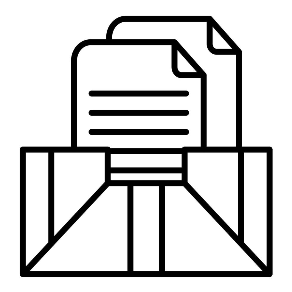 icono de línea de archivo vector