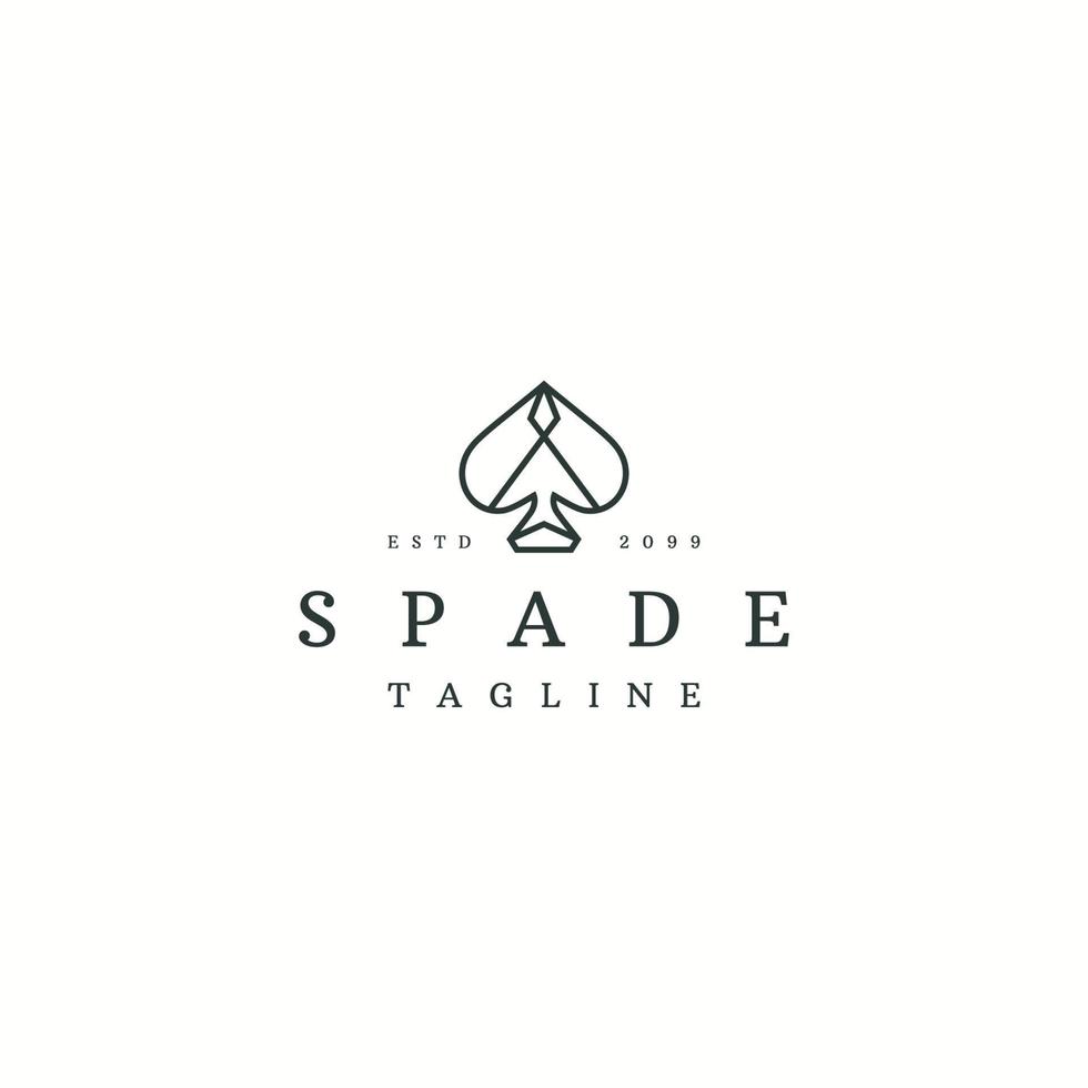Ace of spade logo icon design template flat vector