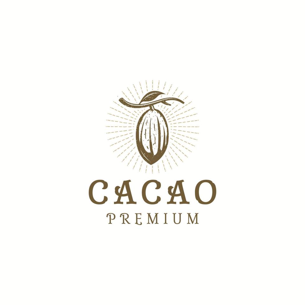 Cacao logo icon design template flat vector