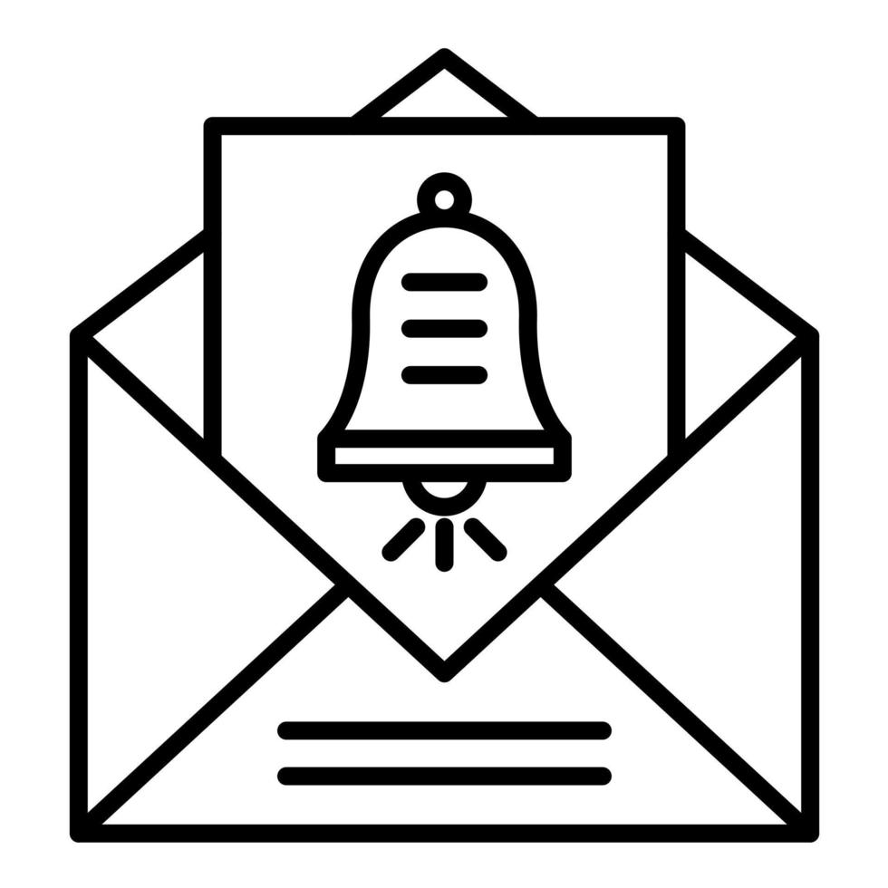 Email Notification Line Icon vector