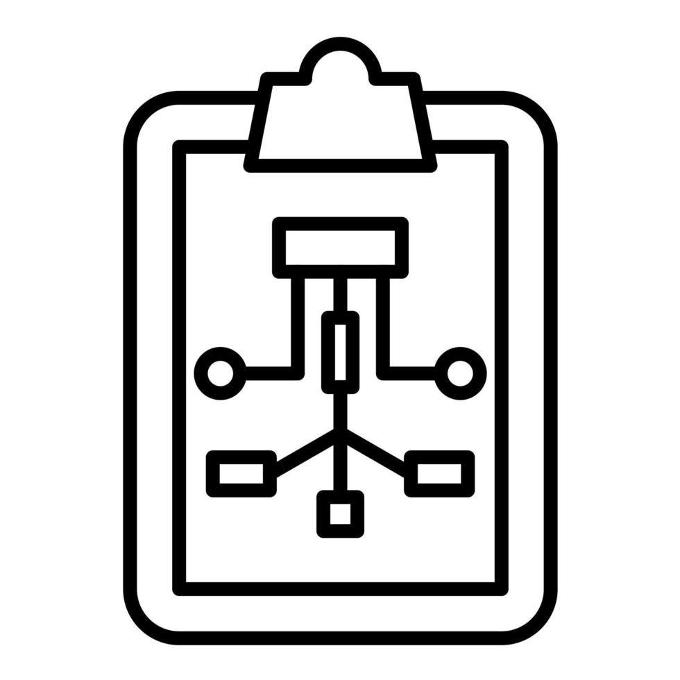 Workflow Line Icon vector