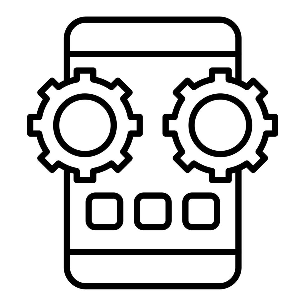 Mobile Apps Line Icon vector