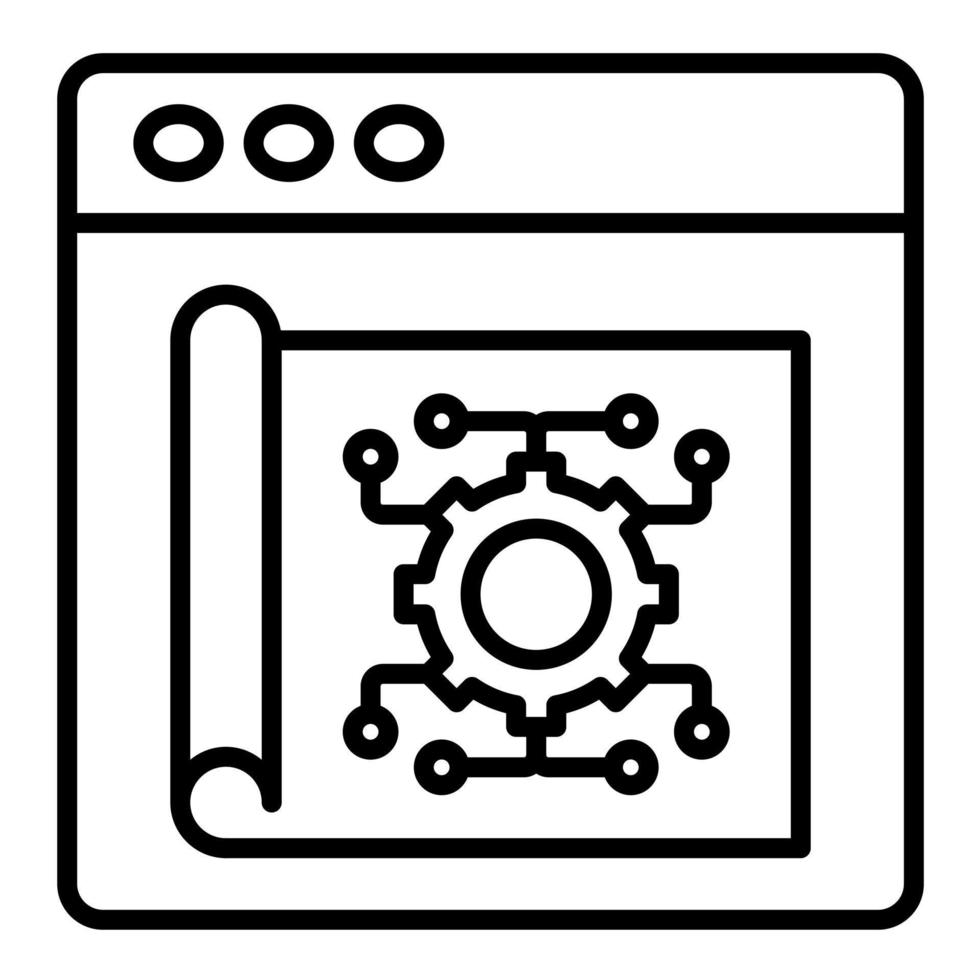 icono de línea de prototipos vector