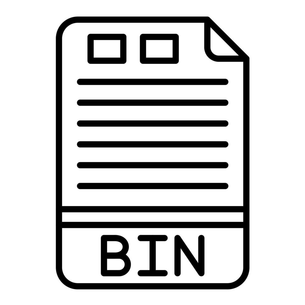 BIN Line Icon vector