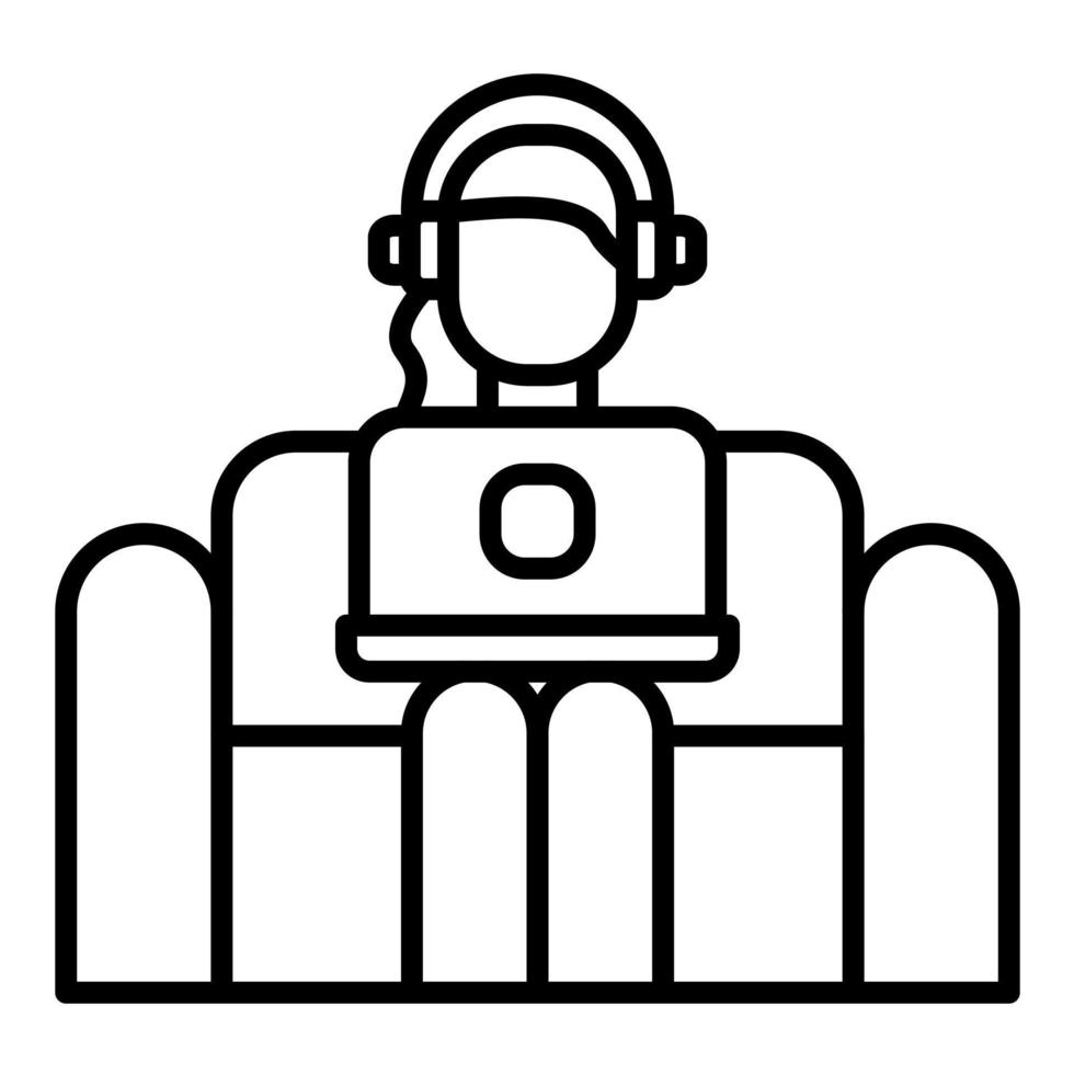 Relax Work Line Icon vector