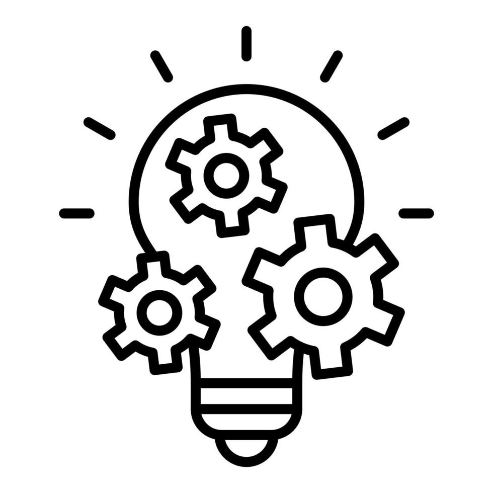 Project Management Line Icon vector